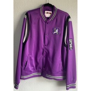 BIG3 Ghost Ballers Team Varsity Jacket Purple Men's L